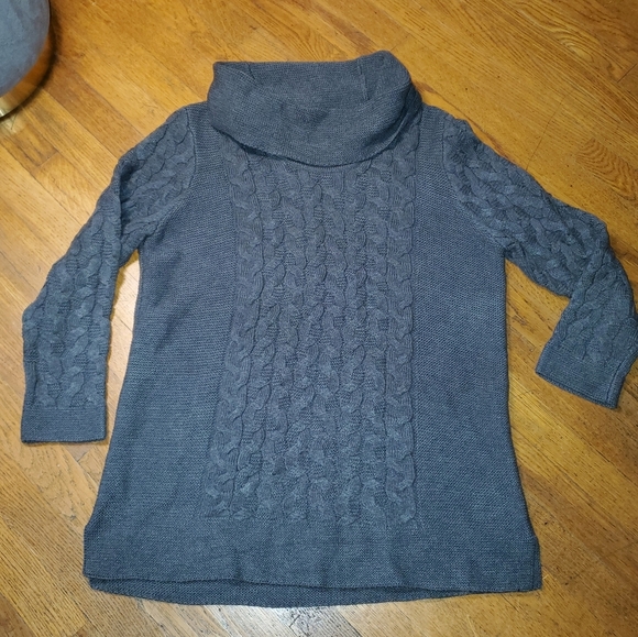 Calvin Klein Cowl Neck Long Sweater - Picture 1 of 10
